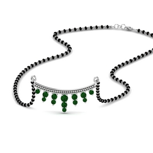 Emerald Drops Mangalsutra Pendants